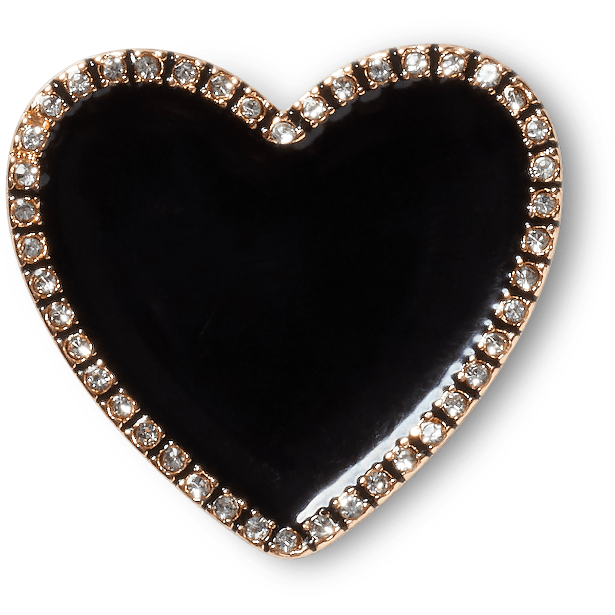 Black Heart with Gold Outline